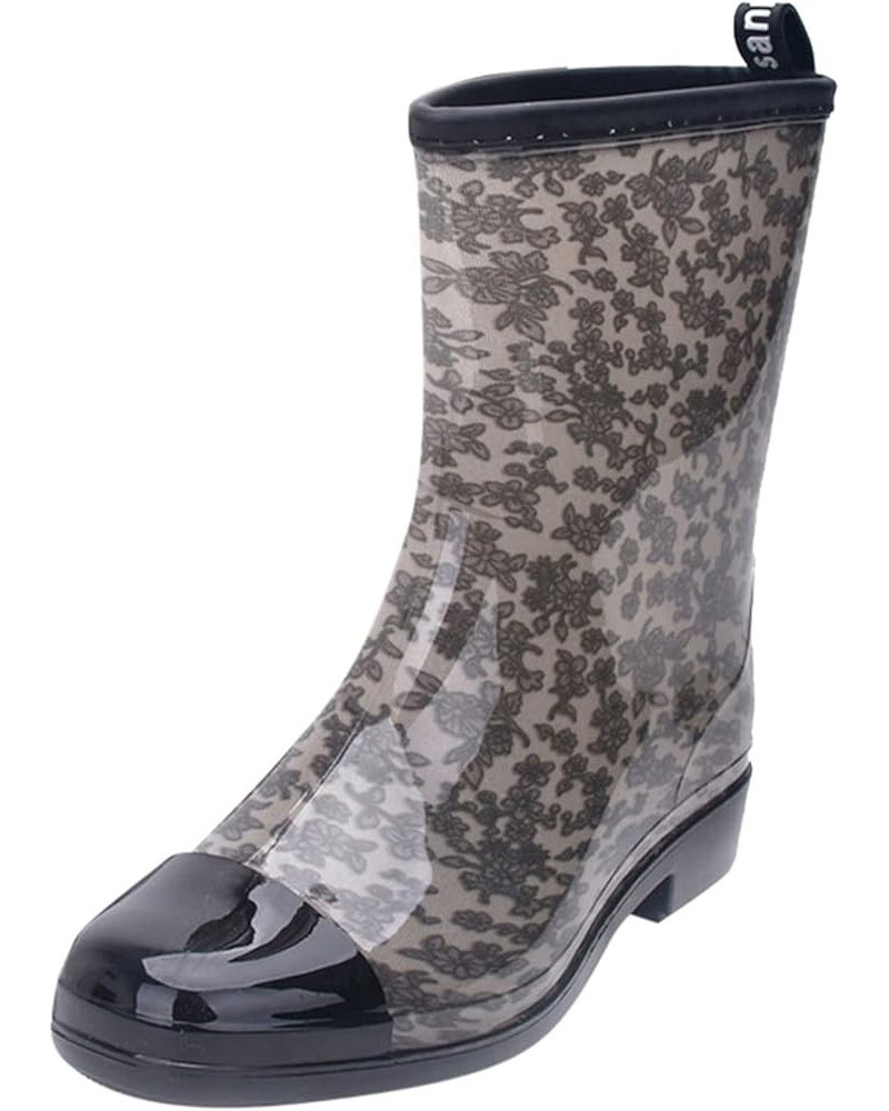 Women Rain Boots Size 12, Women's Tall Rain Boots Garden Boots Waterproof Wellington Boots Grey $17.58 Boots