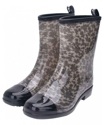 Women Rain Boots Size 12, Women's Tall Rain Boots Garden Boots Waterproof Wellington Boots Grey $17.58 Boots