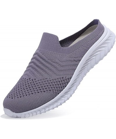 mary jane shoes for women, Womens Fashion Flat Comfortable Lightweight Running Shoes Sneakers Z-11 Purple $17.74 Athletic Shoes