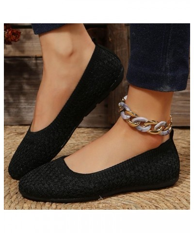 Sandals for Women Dressy Summer,Womens Mesh Slip On Round Toe Flats Dress Pumps Lightweight Wedding Pump Shoes Black $13.77 S...