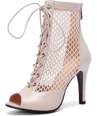 7/9.5/11CM Heel Height Women Gladiator Sandals Summer Boots Peep Toe 022 Puapricot $30.77 Boots