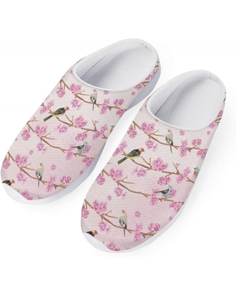 Garden Shoes, Womens Mens Casual House Sandals, Lightweight Slippers Breath and Comfort Clogs Pink Floral With Bird $17.39 Mu...