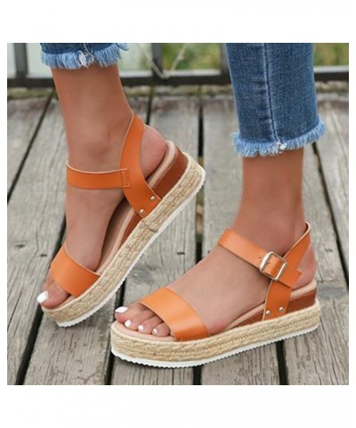 Women's Low Wedge Sandal Crossbands Ankle Strap Trendy Glitter Beach Summer Casual Dress Wedding Sandal 65-ixpyn-3-brown $21....