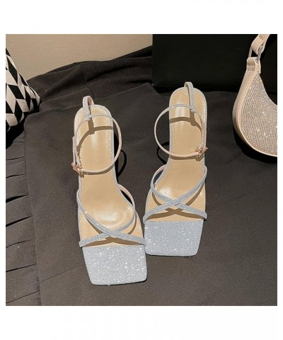 Women's Ankle Strap Cross High Heel Stiletto Heels, High Heel Sandals, Dress Wedding Summer High Heels 39 Heise $32.98 Sandals