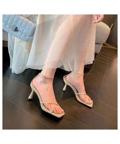 Women's Ankle Strap Cross High Heel Stiletto Heels, High Heel Sandals, Dress Wedding Summer High Heels 39 Heise $32.98 Sandals