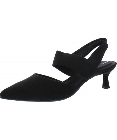 Womens Ivy Stretch Manmade Slingback Heels Black $33.43 Flats