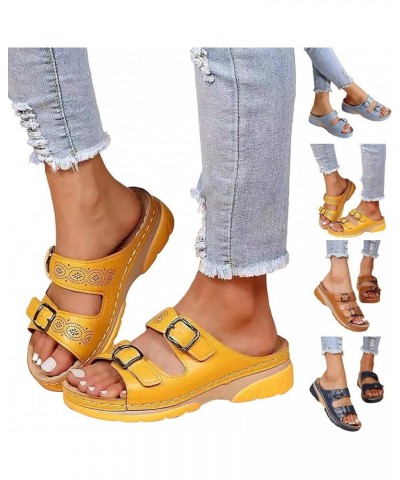 Flip Flop Women Sandals Lemon Slippers Sandals For Women ry Slides Comfy Sandals For Women Beach Sandals For Women E-khaki $1...