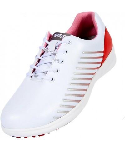 Spikeless and Waterproof Golf Shoes for Women and Girls Red $34.79 Athletic Shoes