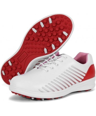 Spikeless and Waterproof Golf Shoes for Women and Girls Red $34.79 Athletic Shoes