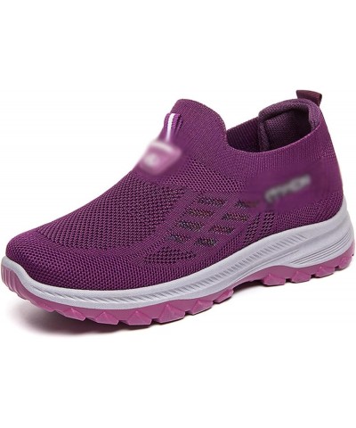 Women's Orthopedic Sneakers Breathable with Arch Support Knit Casual ShoesFoot Heel Pain Relief Fashion Sneaker Purple $17.24...