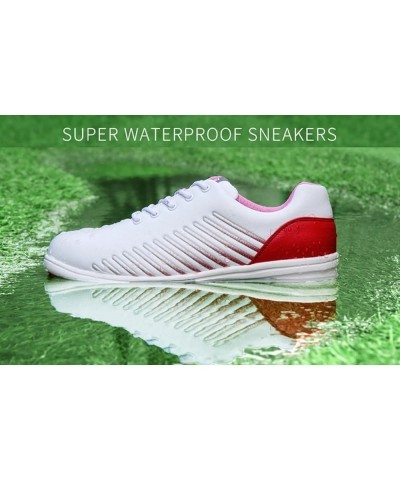 Spikeless and Waterproof Golf Shoes for Women and Girls Red $34.79 Athletic Shoes