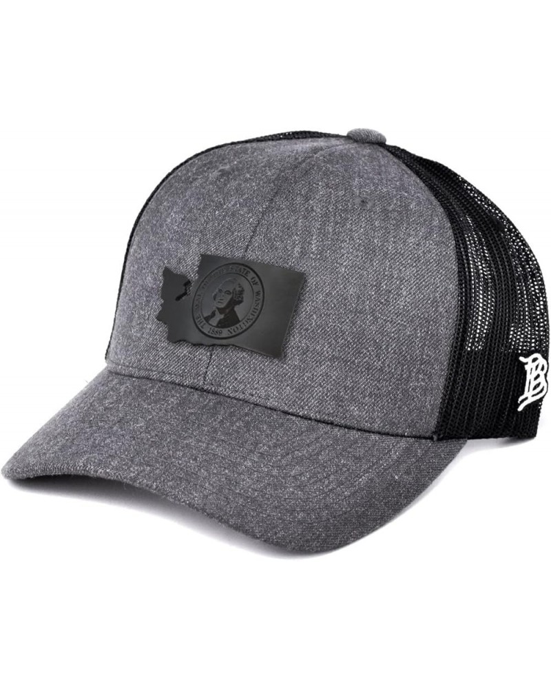 State Midnight Series, Washington Charcoal/Black Curved Trucker $17.50 Boots