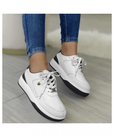 Sneakers for Women Women's Sneakers Lightweight Women's Wedge Sneakers Ladies Sneakers Black $19.65 Athletic Shoes