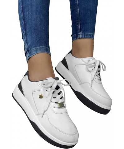 Sneakers for Women Women's Sneakers Lightweight Women's Wedge Sneakers Ladies Sneakers Black $19.65 Athletic Shoes