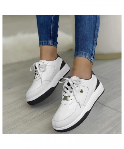 Sneakers for Women Women's Sneakers Lightweight Women's Wedge Sneakers Ladies Sneakers Black $19.65 Athletic Shoes