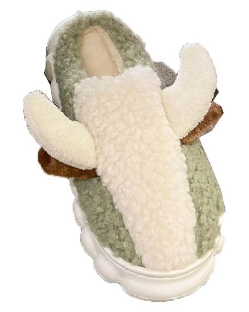 Women's Cotton Slippers Yoga Hotel Comfortable Walk the Dog Hiking Winter Mule Shoes Pumps Thick Bottom Slipper Green $18.20 ...