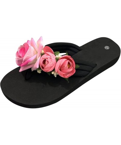 Slippers For Women Ladies Summer Flip Flops Open Toe Flowers Bohemian Sandals Casual Shoes Dress Sandals Shoes for Women Hot ...