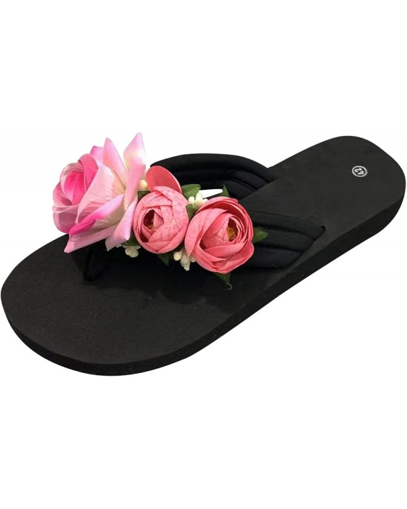 Slippers For Women Ladies Summer Flip Flops Open Toe Flowers Bohemian Sandals Casual Shoes Dress Sandals Shoes for Women Hot ...