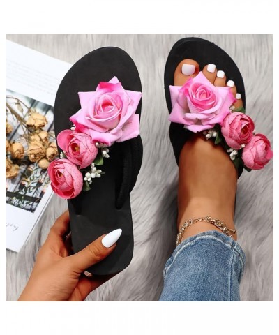 Slippers For Women Ladies Summer Flip Flops Open Toe Flowers Bohemian Sandals Casual Shoes Dress Sandals Shoes for Women Hot ...