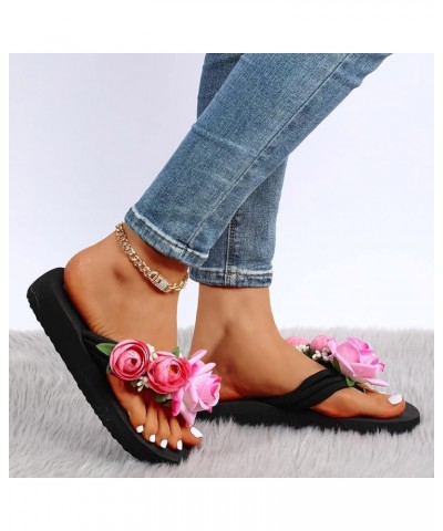 Slippers For Women Ladies Summer Flip Flops Open Toe Flowers Bohemian Sandals Casual Shoes Dress Sandals Shoes for Women Hot ...