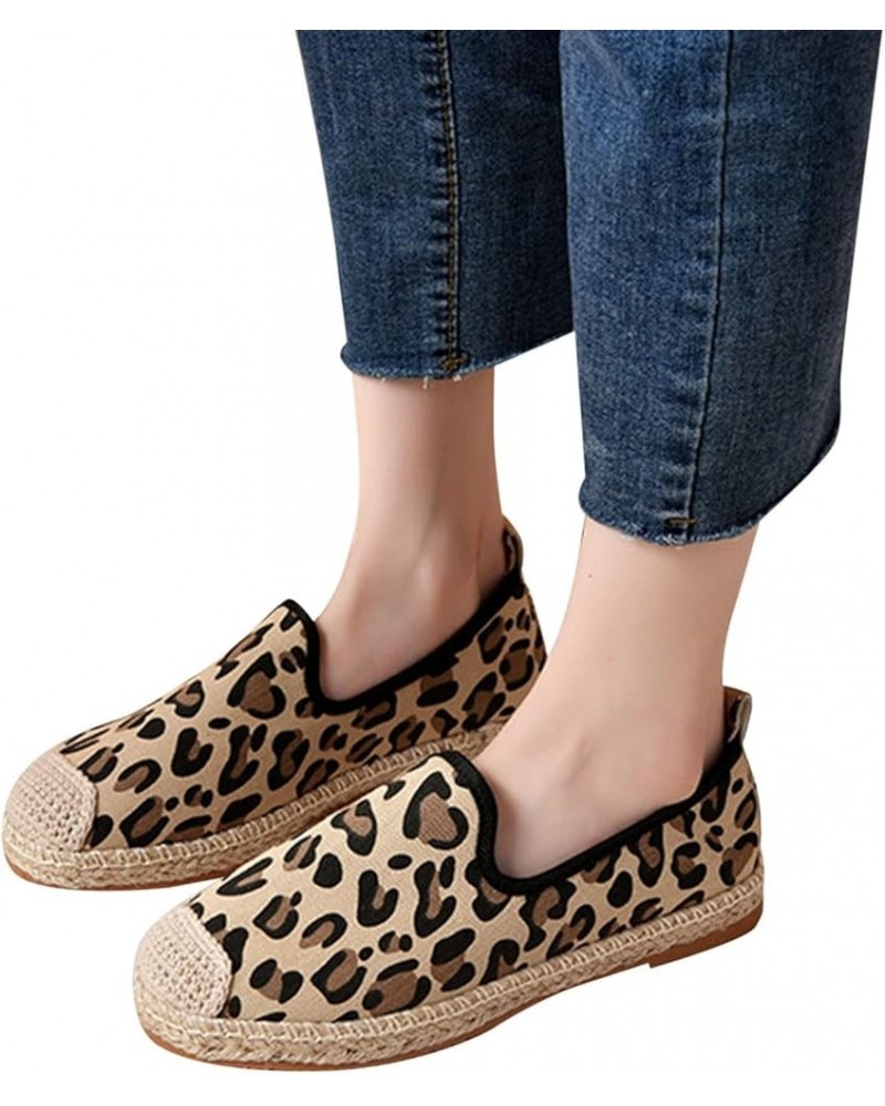 Women's Slip on Flats Loafers Leopard/Zebra-print Soft Sole Flat Shoes Breathable Fashion Flat Comfort Fishermans Shoes Mesh ...