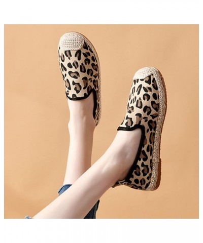 Women's Slip on Flats Loafers Leopard/Zebra-print Soft Sole Flat Shoes Breathable Fashion Flat Comfort Fishermans Shoes Mesh ...