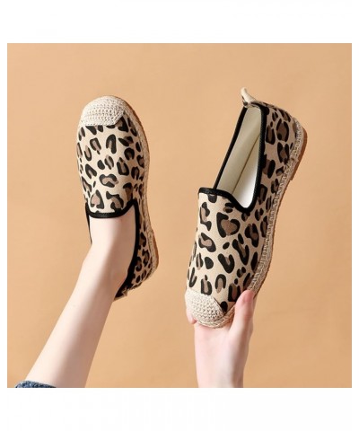 Women's Slip on Flats Loafers Leopard/Zebra-print Soft Sole Flat Shoes Breathable Fashion Flat Comfort Fishermans Shoes Mesh ...