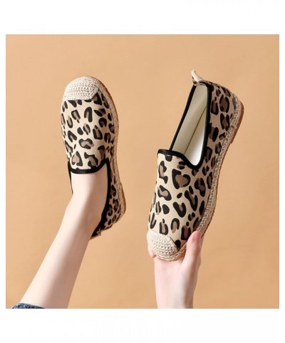 Women's Slip on Flats Loafers Leopard/Zebra-print Soft Sole Flat Shoes Breathable Fashion Flat Comfort Fishermans Shoes Mesh ...