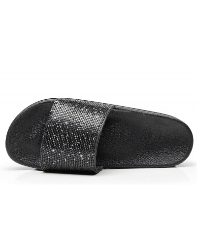 Flip Flops Leather Women Clog Sparkly Sandals White Sandals Womens Flats Comfortable Dressy Women Sandals Fla 8-black $16.76 ...