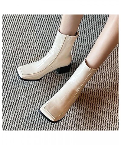 Women's Chelsea Bootie Chelsea Ankle Boot Minimalist Side Zipper Boots for Women Ankle Boots Short Boots Single Shoes for Lad...