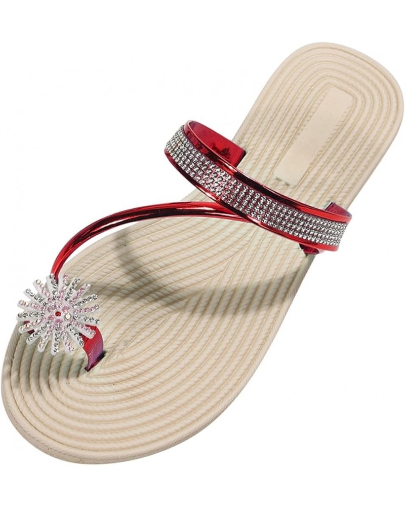 Silver Sandals Women Mules Flats Women Flip Flops Size 10 Slides For Women Mini Platform Women Wedge Boots High Heeled Red-d ...