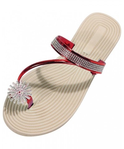 Silver Sandals Women Mules Flats Women Flip Flops Size 10 Slides For Women Mini Platform Women Wedge Boots High Heeled Red-d ...