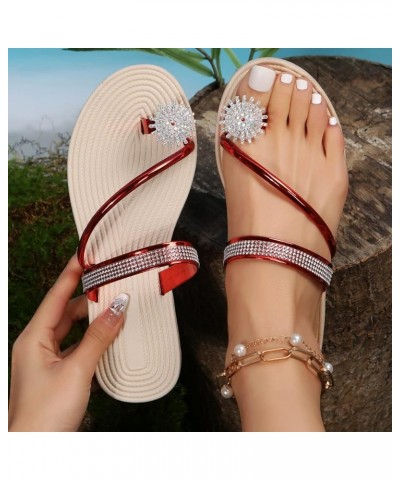 Silver Sandals Women Mules Flats Women Flip Flops Size 10 Slides For Women Mini Platform Women Wedge Boots High Heeled Red-d ...