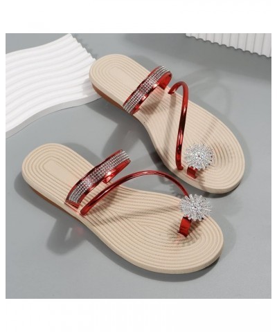 Silver Sandals Women Mules Flats Women Flip Flops Size 10 Slides For Women Mini Platform Women Wedge Boots High Heeled Red-d ...