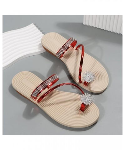 Silver Sandals Women Mules Flats Women Flip Flops Size 10 Slides For Women Mini Platform Women Wedge Boots High Heeled Red-d ...