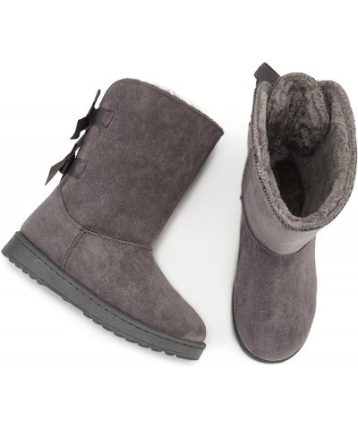 Women's Winter Boots For Boots Mid Calf Boots Fuzzy Snow Boots Fur Lined Ankle Booties Warm Boots Grey $22.54 Outdoor Shoes