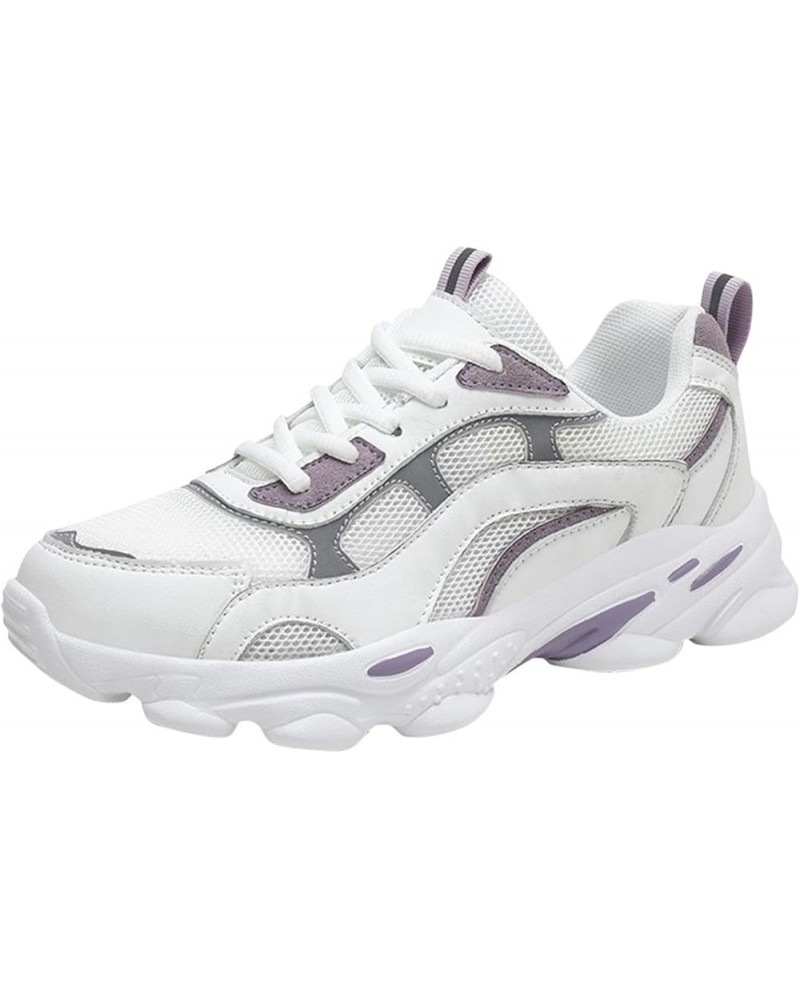 Womens Runing Sports Mesh Shoes Athletic Lightweight Casual Sneakers Lightweight Walking Shoes Ao4-purple $13.22 Outdoor Shoes