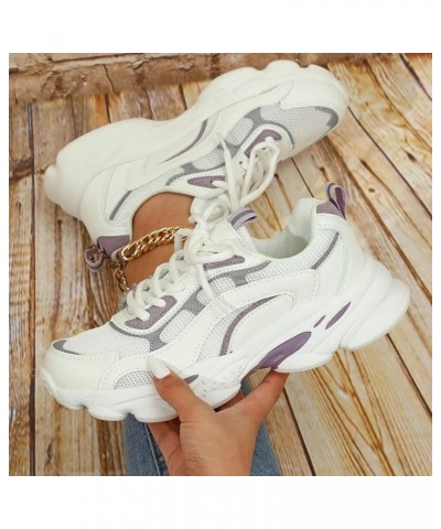 Womens Runing Sports Mesh Shoes Athletic Lightweight Casual Sneakers Lightweight Walking Shoes Ao4-purple $13.22 Outdoor Shoes