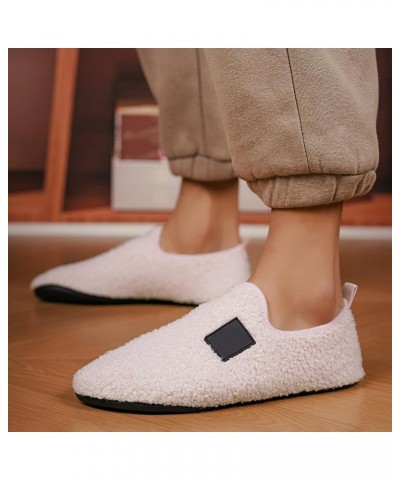 Men And Ladies Couples Winter Solid Colour Home Indoor Cotton Slippers Soft Bottom Package With Thickened Velvet Pink ➤➤ 2024...