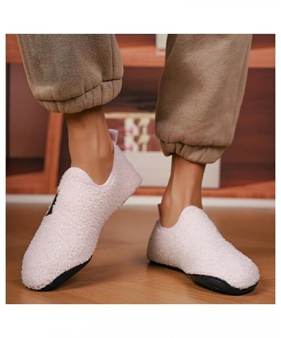 Men And Ladies Couples Winter Solid Colour Home Indoor Cotton Slippers Soft Bottom Package With Thickened Velvet Pink ➤➤ 2024...