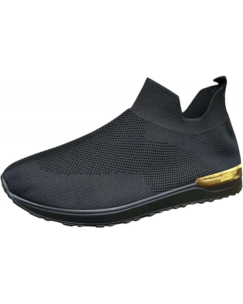 Slip on Sneakers Woman Sneakers Athletic Shoes Women Hight Top Slip On Sneakers Wide Width Sneakers for Women Black $16.88 Fa...