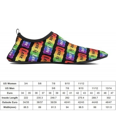 LGBT Gay Pride Love Men's Soft Water Shoes Beach Pool Yoga Socks Swim Shoes Sport for Women 9/10women,7/8men Style $18.28 Out...