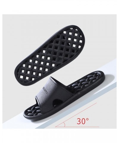 Swimming Household - Slippers Soft Drying Quick Bathroom Men Sandals Shower Hollow Breathable Nonskid Plastic $10.23 Slippers