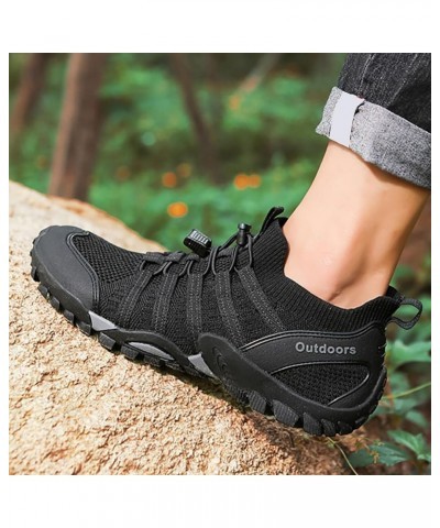 Men and Women Round Toe Collision Wading Shoes Outdoor Camping Hiking Shoes Thick Sole Women's Lifestyle Sneaker Black $21.02...