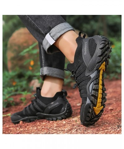 Men and Women Round Toe Collision Wading Shoes Outdoor Camping Hiking Shoes Thick Sole Women's Lifestyle Sneaker Black $21.02...