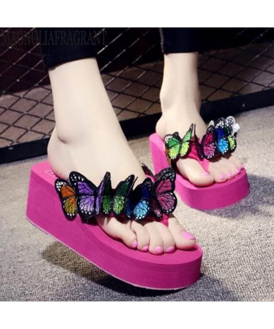 Summer Shoes Comfortable Sandals Women Platform Sandals Flip Flops Shoes Woman Sandals Slippers Women (Color : Blue, Size : 4...