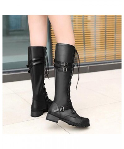 Cowboy Boots for Women,Leather Mid Calf Knee High Fashion Vintage Boots Western Squared Toe Chunky Heel Booties D2-black $13....