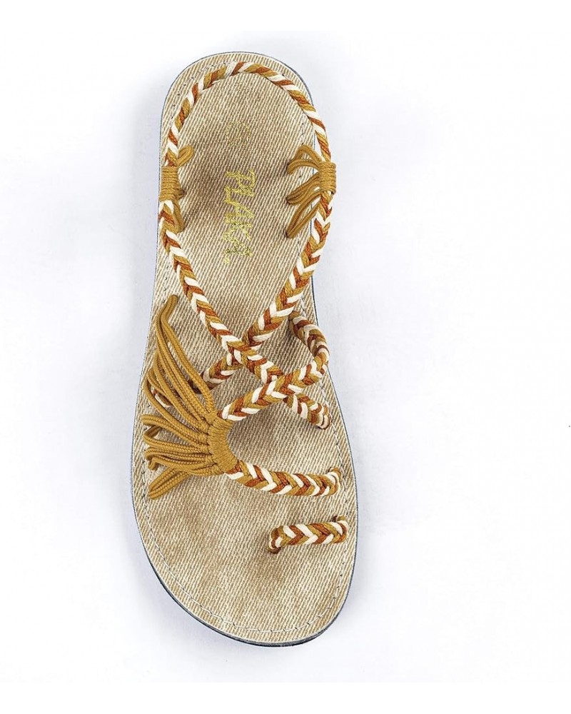 Flat Sandals for Women Palm Leaf Negev $22.11 Sandals