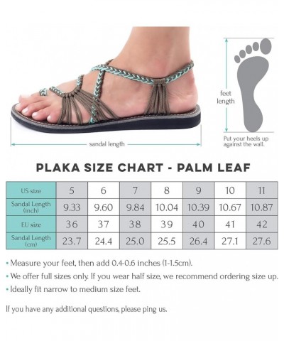 Flat Sandals for Women Palm Leaf Negev $22.11 Sandals