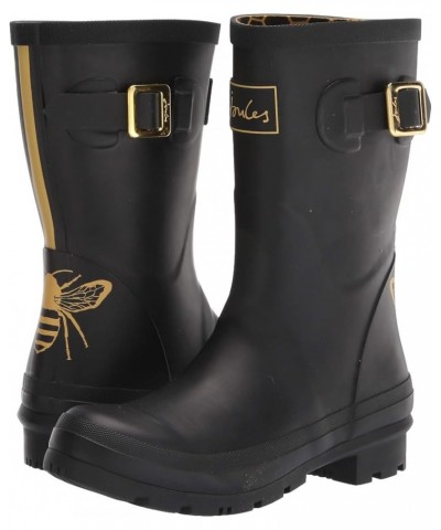 Women's Wellington Welly Boot Gold Etched Bee $26.71 Boots